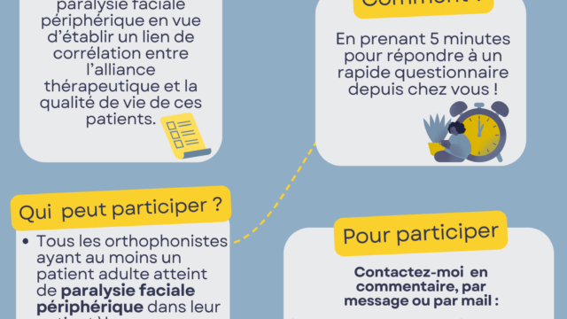 QUESTIONNAIRE MÉMOIRE – ALLIANCE THÉRAPEUTIQUE ET PARALYSIE FACIALE