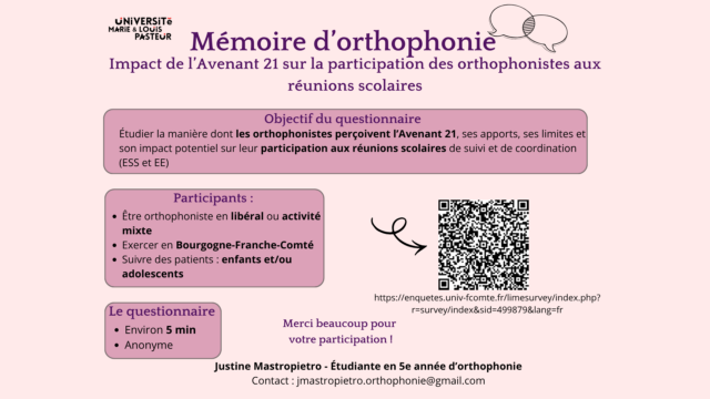 Questionnaire – Avenant 21 : perceptions et participation aux réunions scolaires